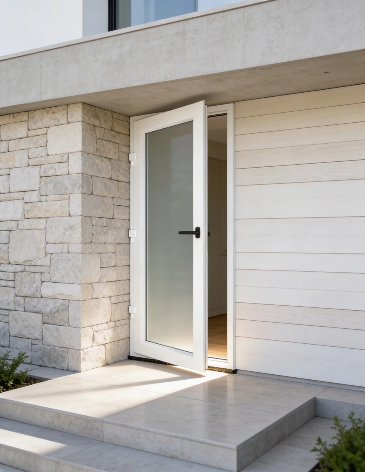 uPVC door profile used in a contemporary home entrance