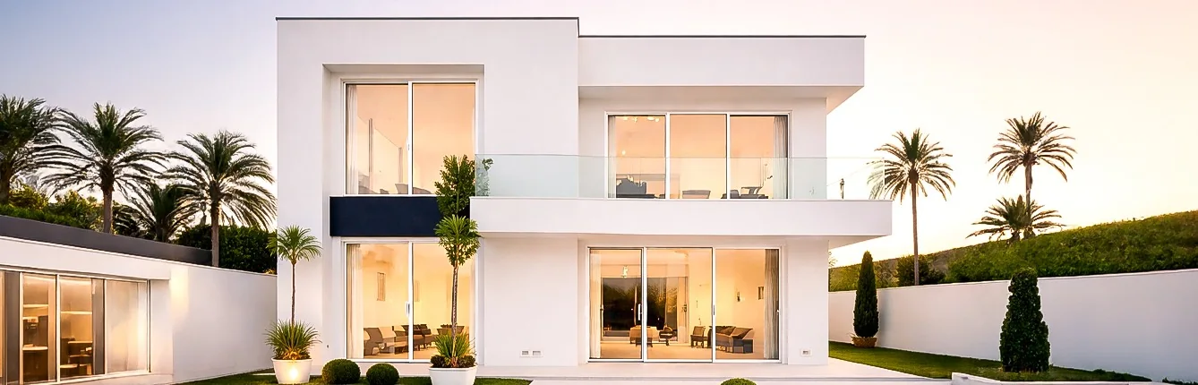 Durakraft uPVC sliding door system in an architectural setting